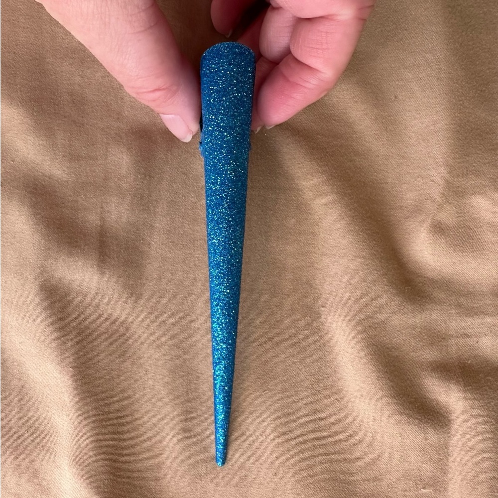 Blue glitter hair clip! New!